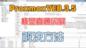 PVE8.3.5核显直通花屏闪屏解决方法-小陈折腾日记