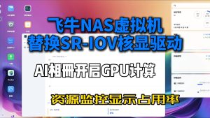 飞牛NAS虚拟机替换SR-IOV核显驱动,控制面板显示占用率,AI相册,飞牛影视调用SR-IOV核显-小陈折腾日记
