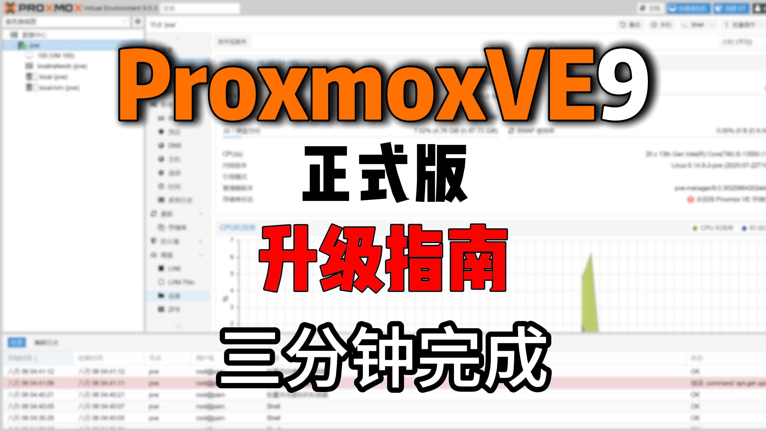 ProxmoxVE8.X升级9.0正式版教程-小陈折腾日记